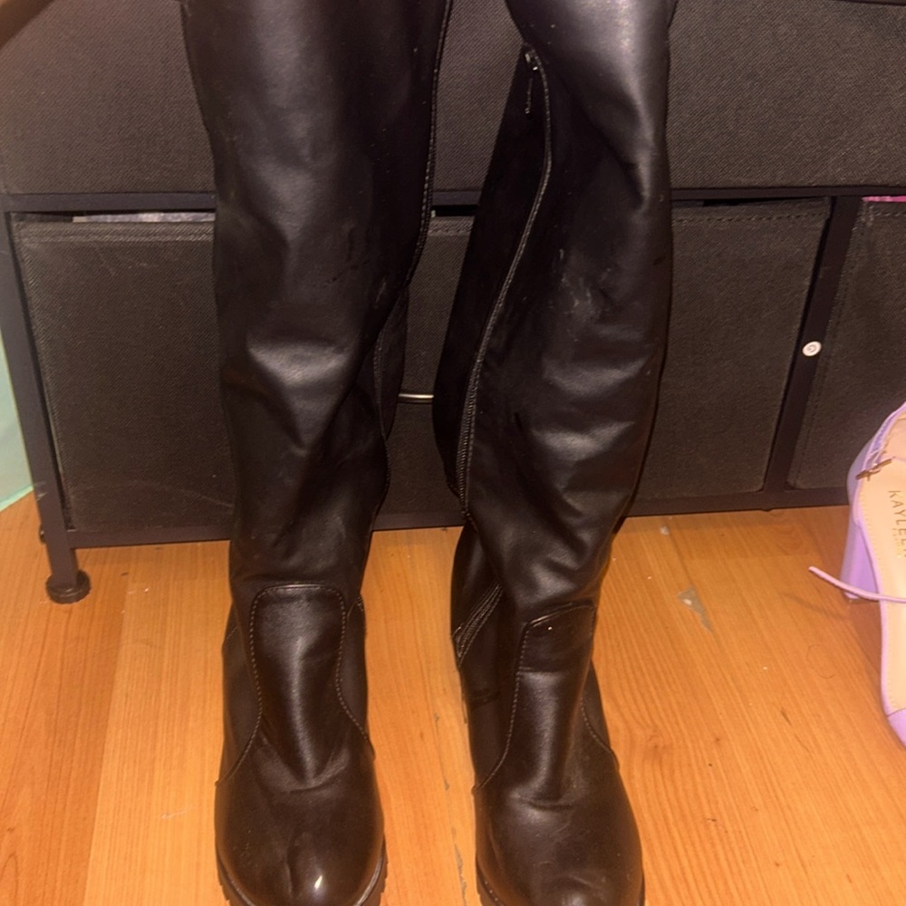 High knee length boots